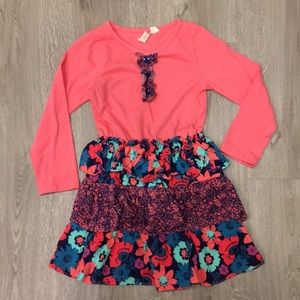 Orange Poppy Kids ruffle dress 4T